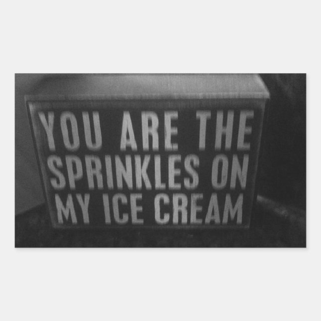 You Are The Sprinkles To My Ice Cream Rectangular Sticker (Front)