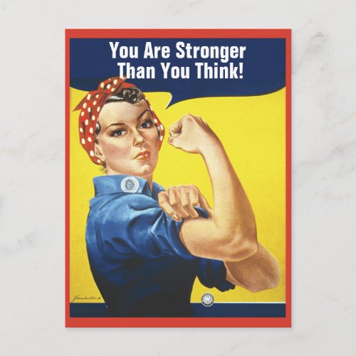 You Are the Stronger Than You Think Rosie Postcard