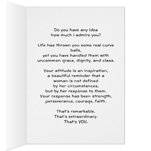 You are the strongest woman that I know (Inside (Right))