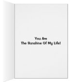 You Are The Sunshine Of My Life! Cards (Inside (Right))