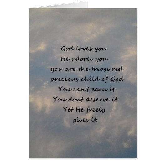 You Are the Treasured Child of God Cards (Front)