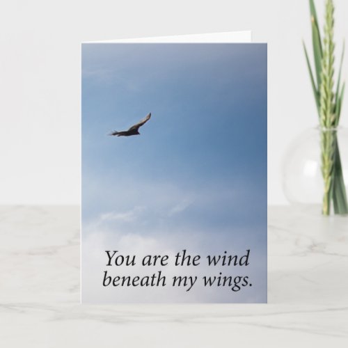 You Are The Wind Inspirational Quote in Black Card