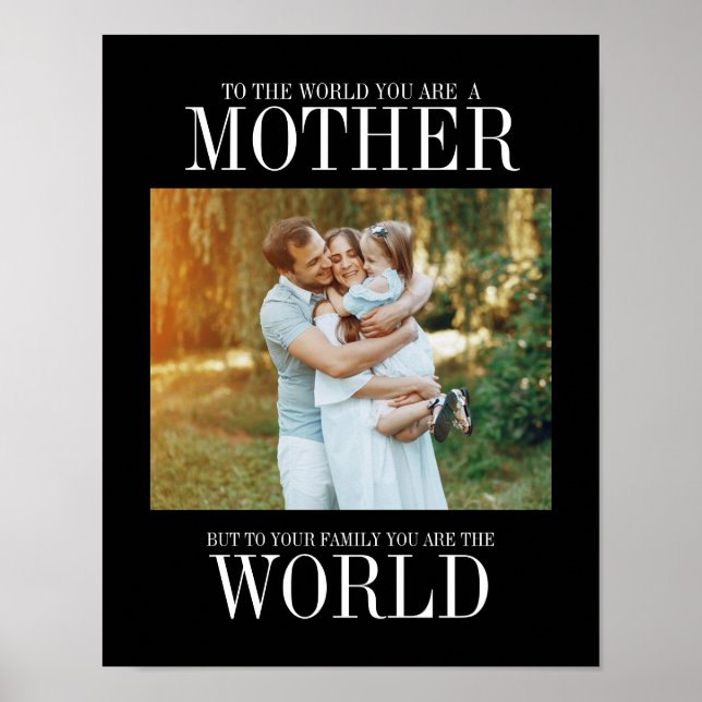 You Are The World Mother's Day Photo Print (Front)