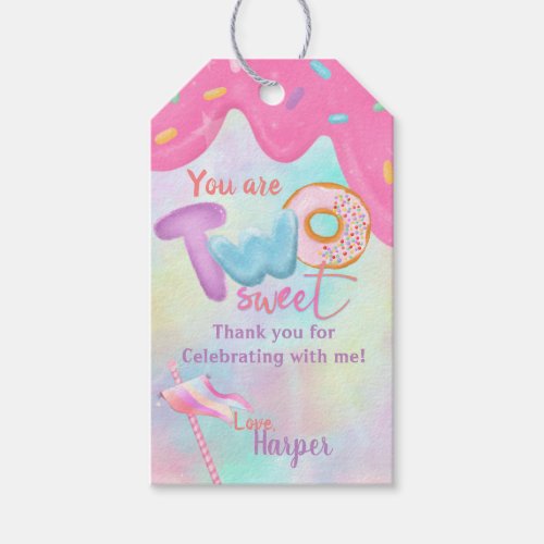 you are two sweet thank you card gift tags