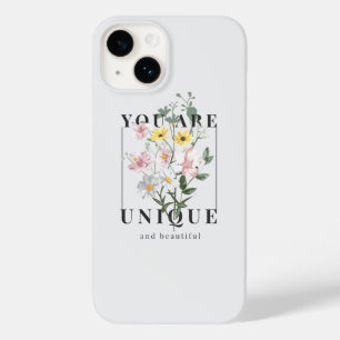You are Unique Floral Slogan Case-Mate iPhone 14 Case