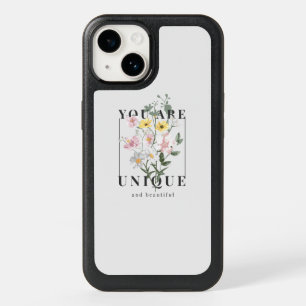 You are Unique Floral Slogan OtterBox iPhone 14 Case