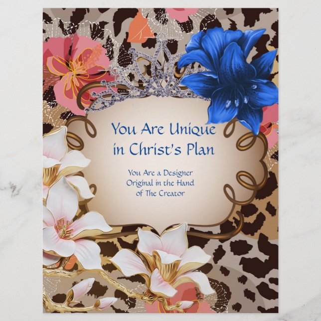 You Are Unique in Christ's Plan  Personalize Paper (Front)
