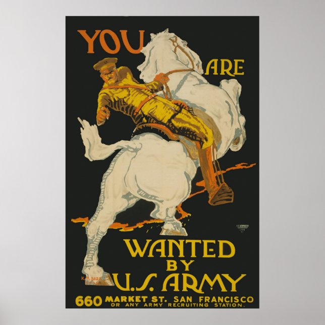 You Are Wanted By The Army Poster (Front)