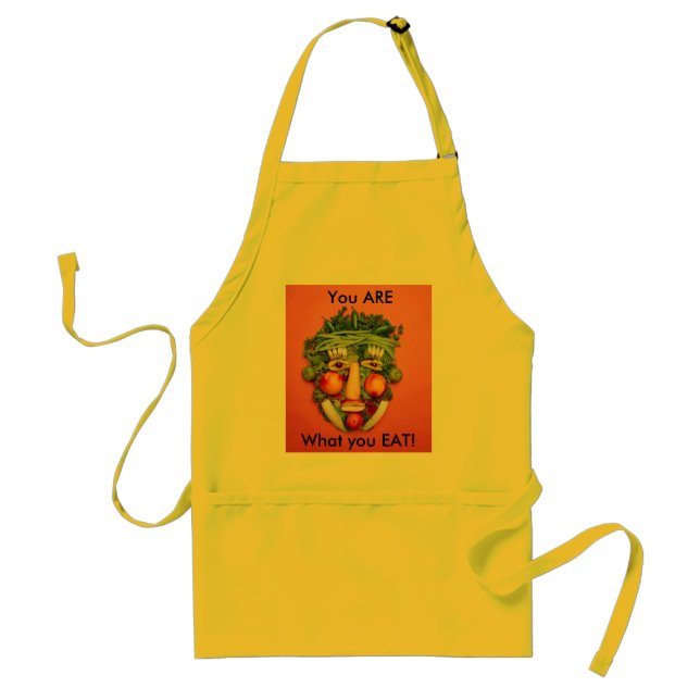 You are what you eat adult apron (Front)