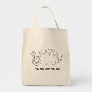You Are What You Eat Funny Elephant Tote Bag