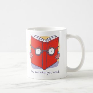 You are what you read. classic white coffee mug