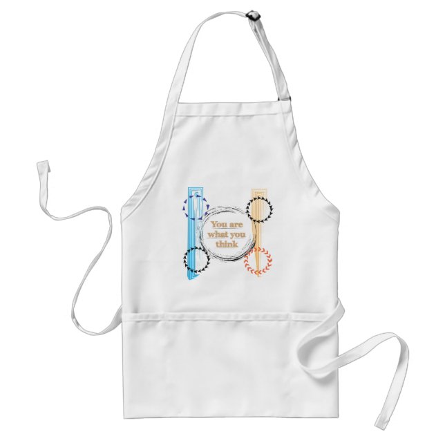You are what YOU think, law of attraction quote Adult Apron (Front)