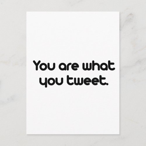 You are what you tweet postcard