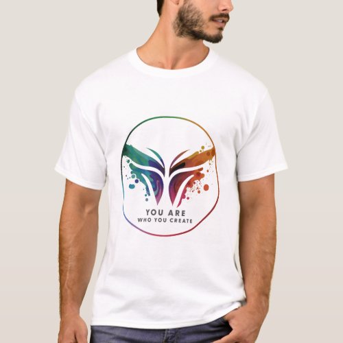 You Are Who You Create Logo Basic T_Shirt