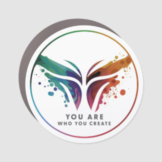 You Are Who You Create Logo - Car Magnet