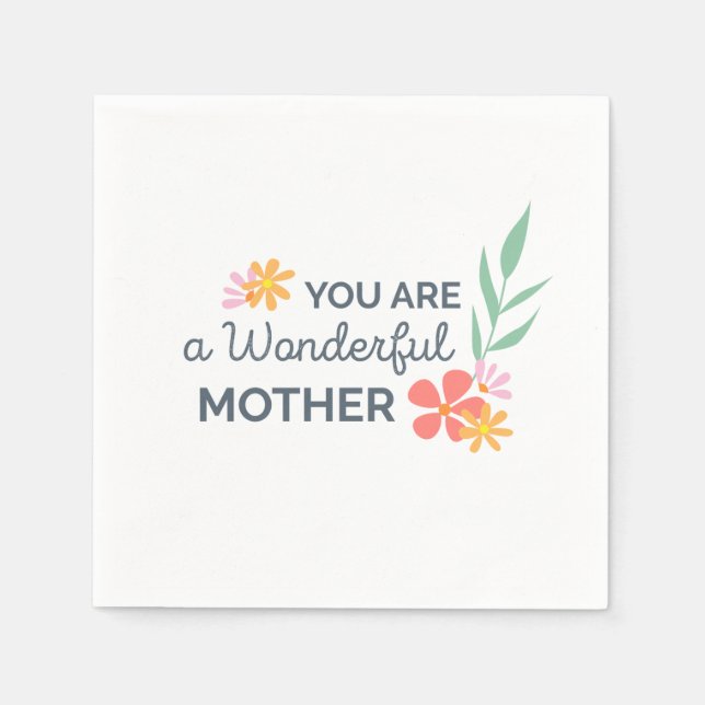 You Are Wonderful Mother's Day | Napkin (Front)