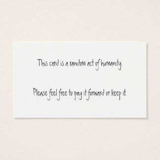 You are Wonderful! Random Act of Humanity Cards