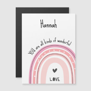 You are Wonderful Watercolor Pink Rainbow