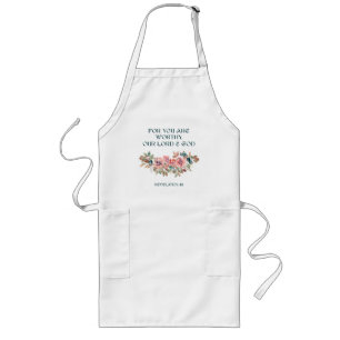 You Are Worthy — Watercolor Floral Apron