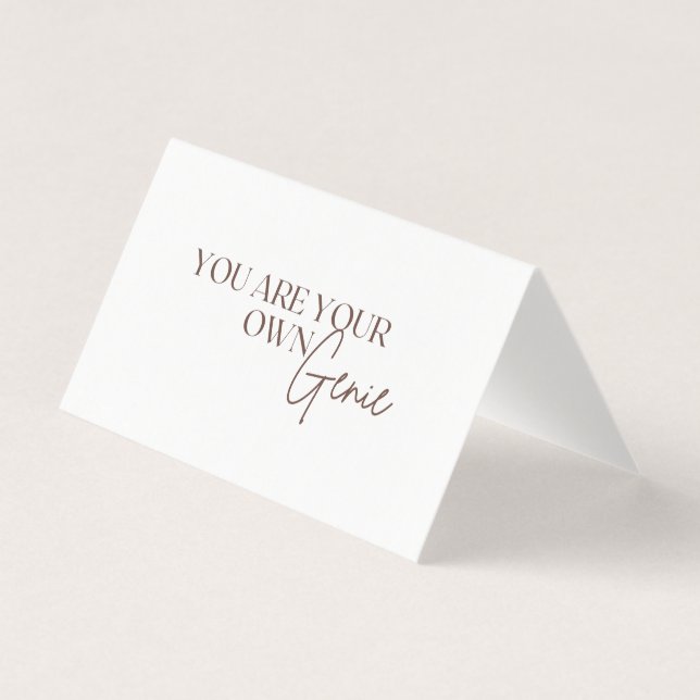 You Are Your Own Genie       (Front)