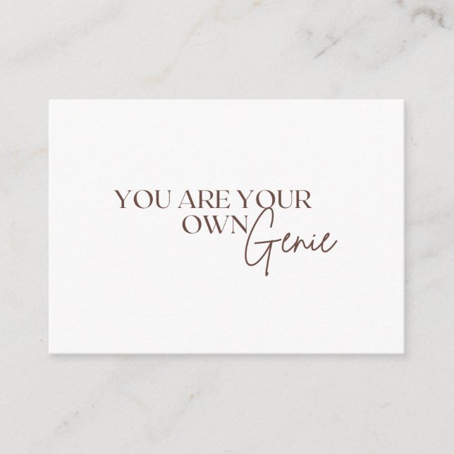 You Are Your Own Genie      Enclosure Card (Front)