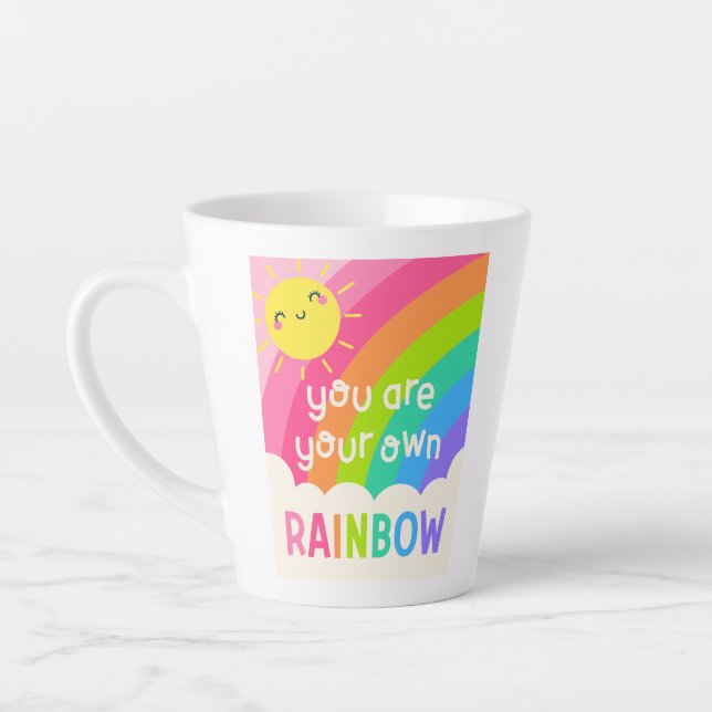 You Are Your Own Rainbow Latte Mug (Left)
