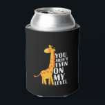 You Aren't Even On My Level Funny Giraffe Cartoon Can Cooler<br><div class="desc">You aren't even on my level. Funny and cute giraffe merchandise for those who love animals, fans of humor, jokes, animal puns, sarcasm and funny quote. Stand tall and be confidence like your spirit animal with this giraffe merchandise. Great gift for animal lover, enjoy going to the zoo or safari,...</div>