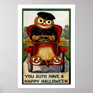 You Auto Have a Happy Halloween Poster
