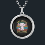 You Axolotl Questions Retro 90s Funny Axolotl Silver Plated Necklace<br><div class="desc">Funny Axolotl T-shirt,  Cute Axolotl T-shirt, Vintage Sunset with Axolotl,  You Axolotl Questions T-Shirt</div>