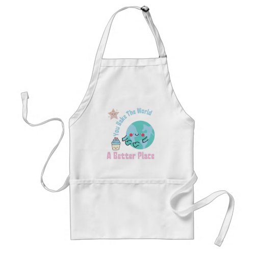 You Bake The World A Better Place Cute Cake Making Adult Apron