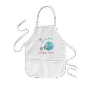 You Bake The World A Better Place Cute Cake Making Kids' Apron