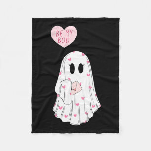 You Be My Boo Funny Spooky Ghost Valentine Day  Fleece Blanket