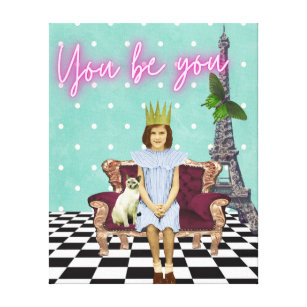 You Be You Empowering Girl Pop Art  Canvas Print