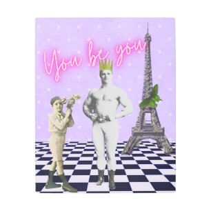 You Be You Funky Vintage Strongman Metal Print