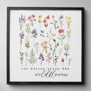 You Belong Among the Wildflowers Wall Art Print Peel And Stick Photo Tile
