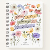You Belong Among The Wildflowers Watercolor Flower Notebook (Front)