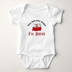 Polish American Baby Bodysuit One Piece Children's T-shirt Made in