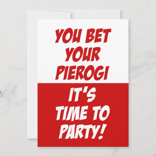 You Bet Your Pierogi Party Polish Family Reunion Invitation