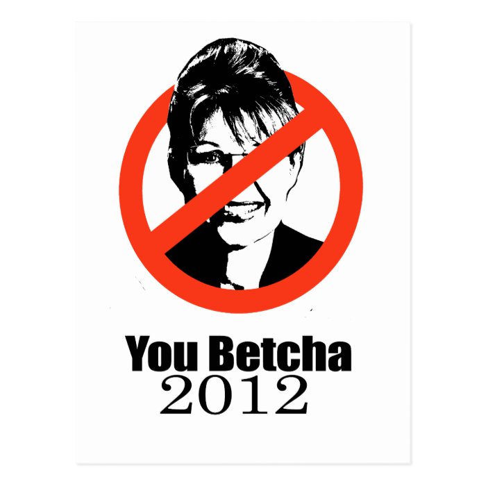 You betcha 2012 postcard