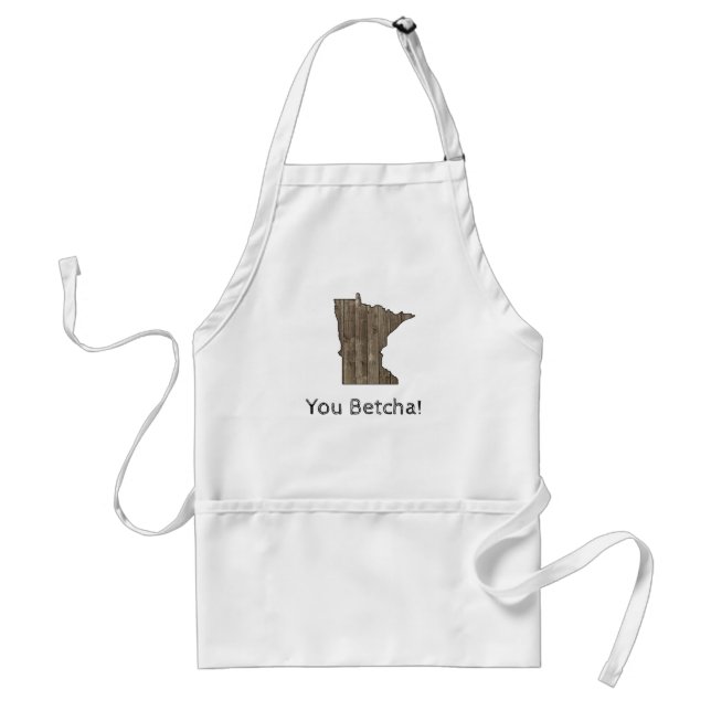 You Betcha Minnesota State Funny Phrase Adult Apron (Front)
