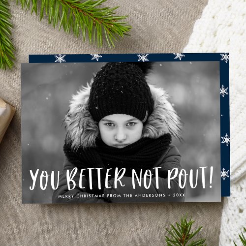 You Better Not Pout Photo Holiday Card