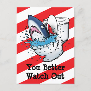 Funny Shark Fishing with Money Postcard | Zazzle