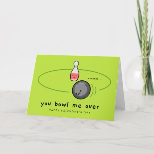 You Bowl Me Over Happy Valentines Day  Love Card