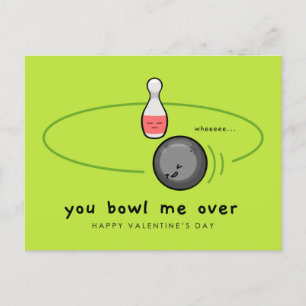 You Bowl Me Over Happy Valentine's Day Love Holiday Postcard