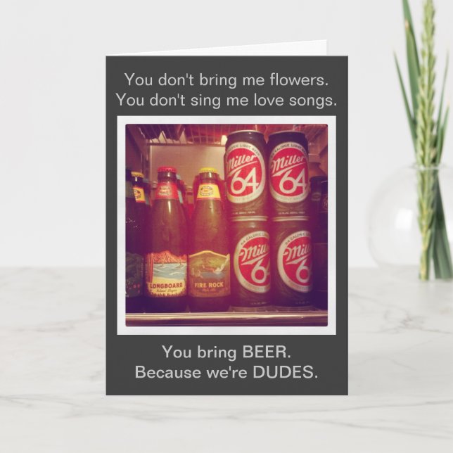 You Bring Beer Letterpress Thank You Card (Front)