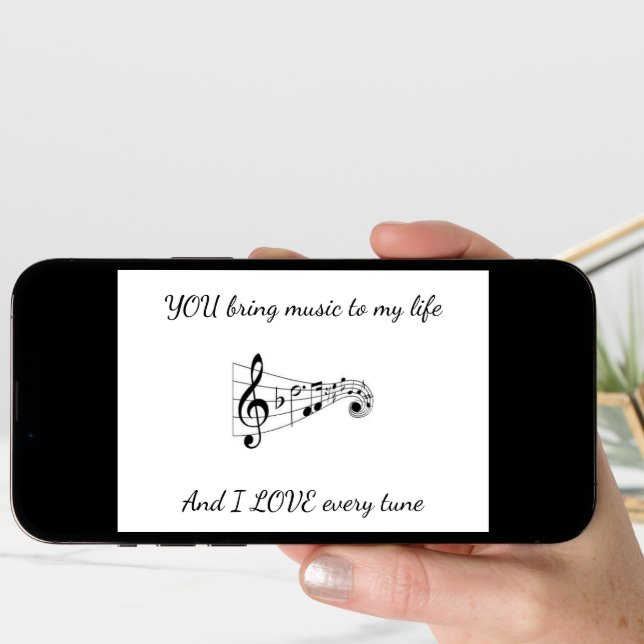 YOU BRING MUSIC TO MY LIFE--LOVING BIRTHDAY CARD (Front Digital)