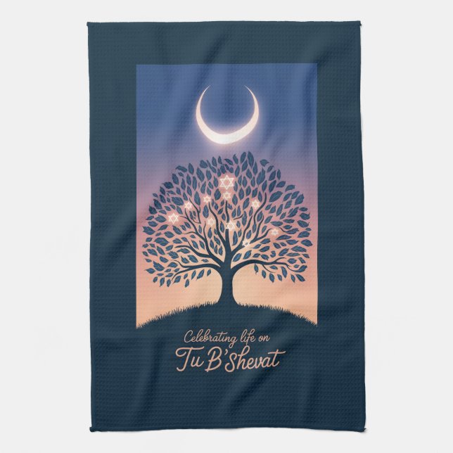 You B'Shevat: A Radius of Light Kitchen Towel (Vertical)