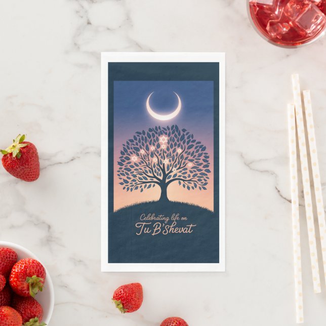 You B'Shevat: A Radius of Light Paper Guest Towels (Insitu)