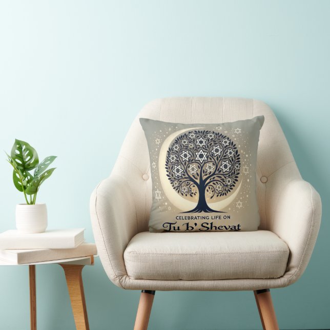 You B'Shevat - Under the Starry Sky Throw Pillow (Chair)