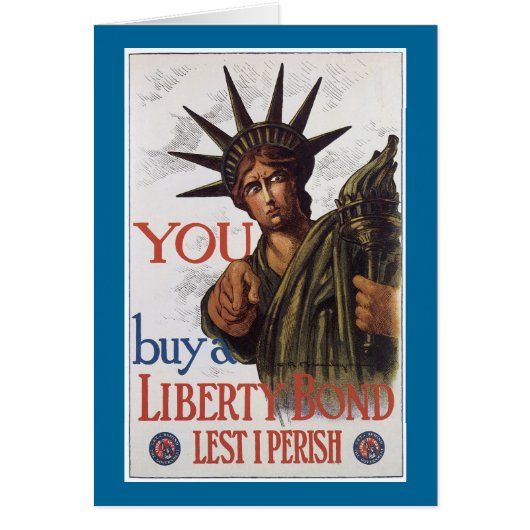 You buy a Liberty Bond Lest I Perish Cards (Front)
